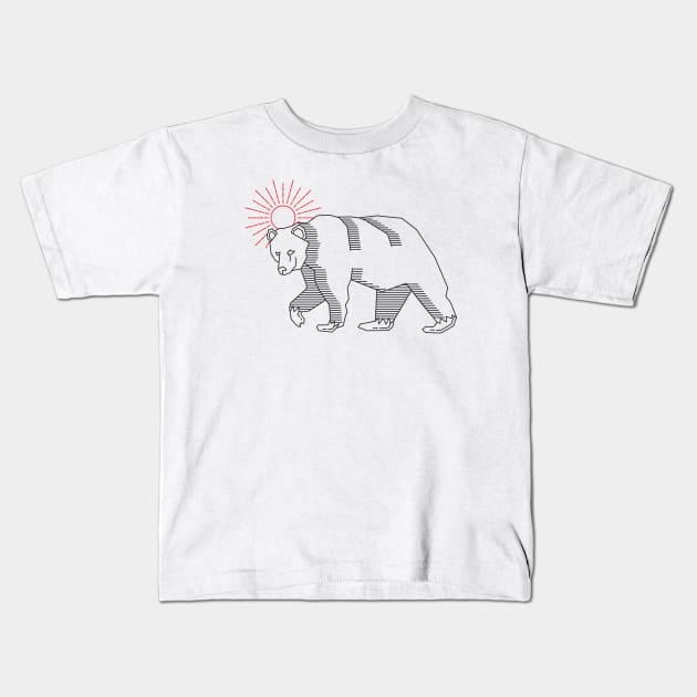 Grizzly Bear Kids T-Shirt by Shankara